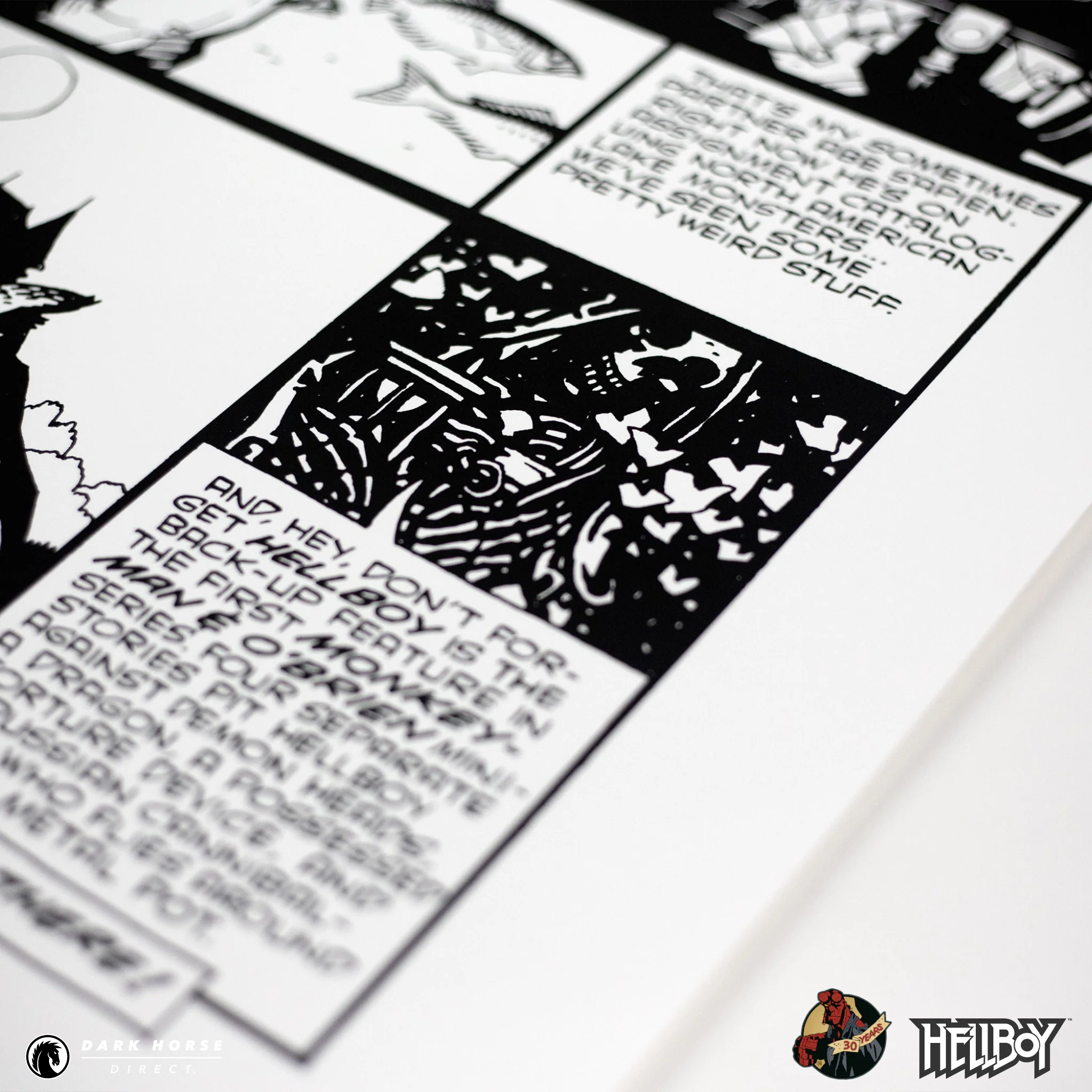 Hellboy 30th Anniversary: Wake the Devil 1994 Comic Ad Screenprint - Image 11