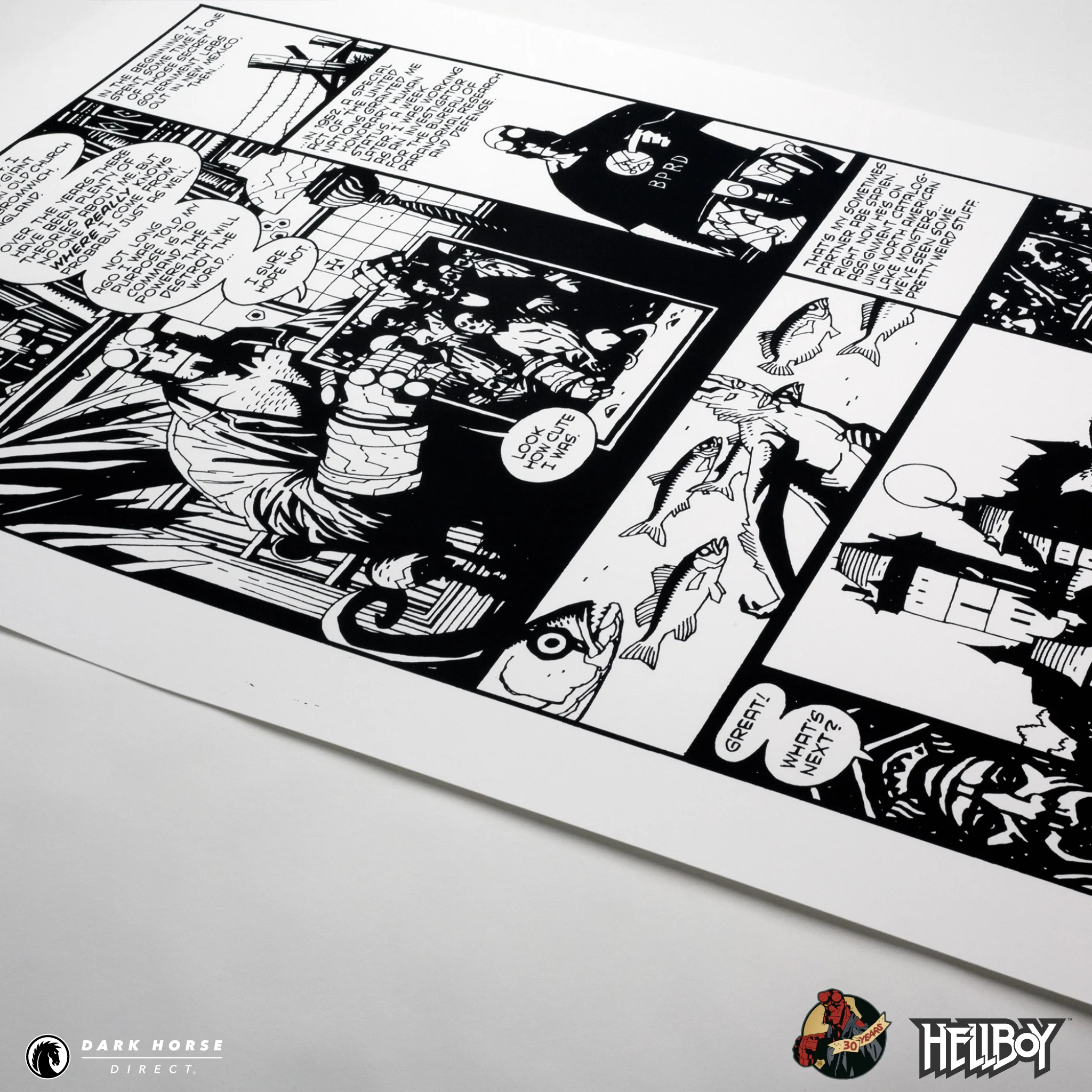 Hellboy 30th Anniversary: Wake the Devil 1994 Comic Ad Screenprint - Image 3