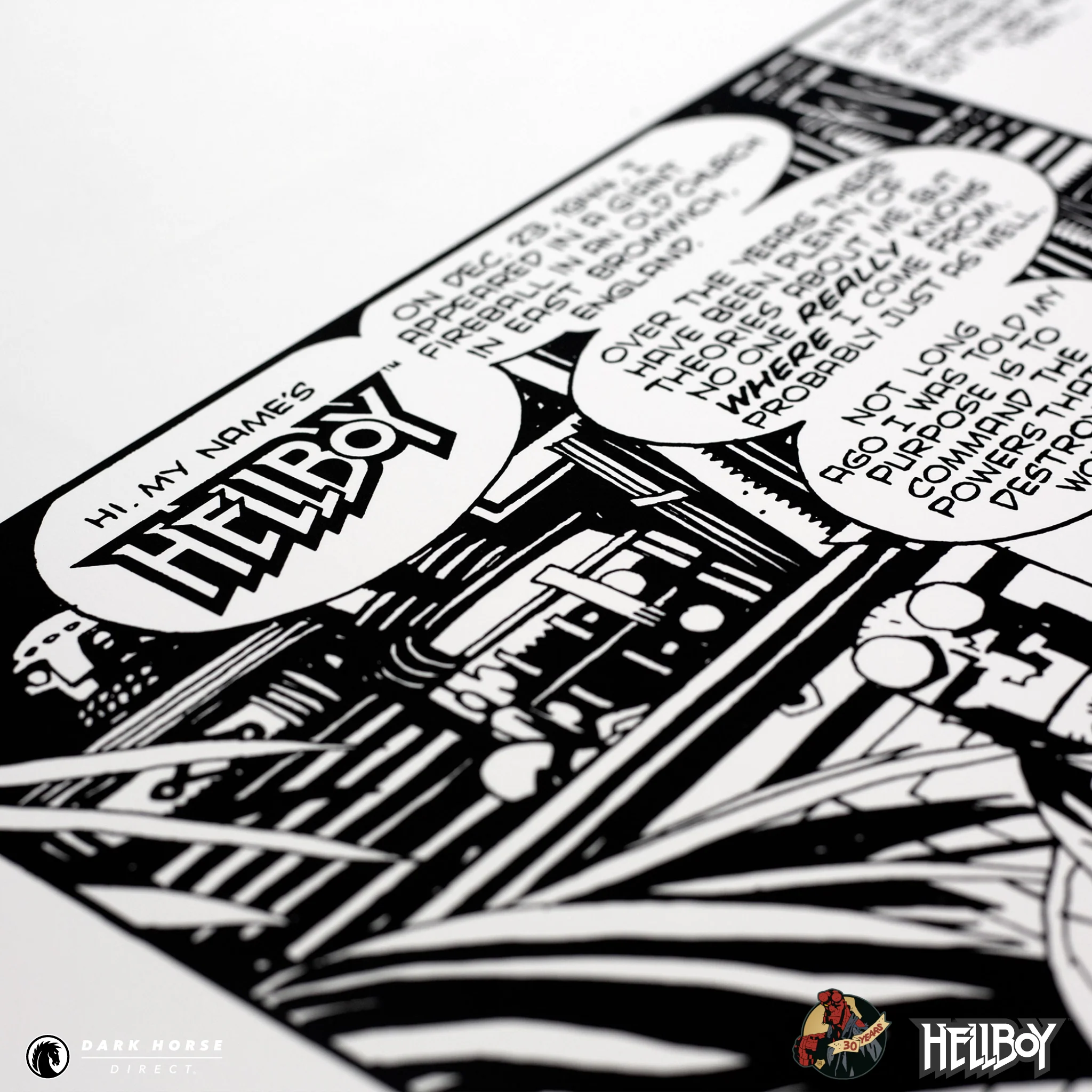 Hellboy 30th Anniversary: Wake the Devil 1994 Comic Ad Screenprint - Image 4