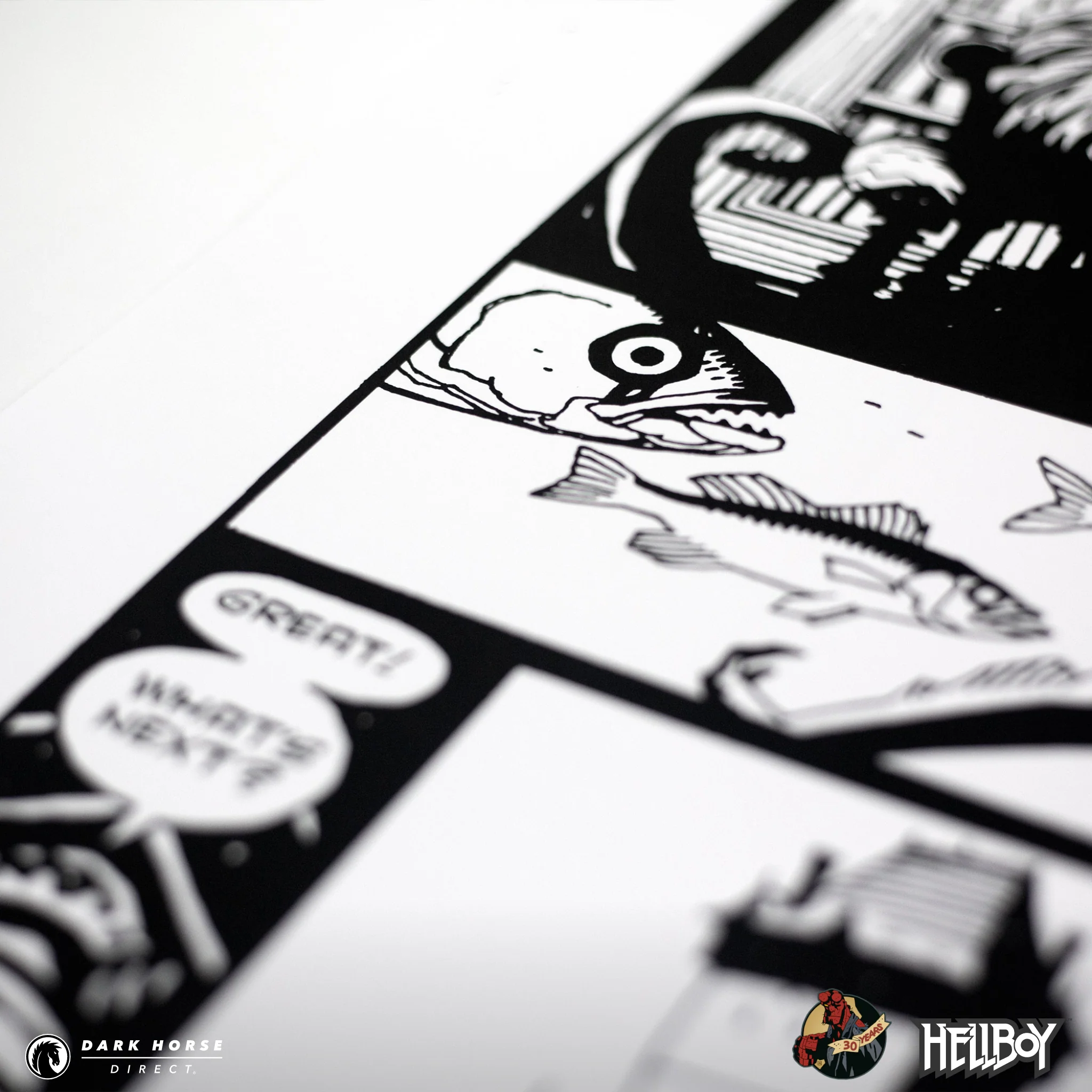 Hellboy 30th Anniversary: Wake the Devil 1994 Comic Ad Screenprint - Image 9