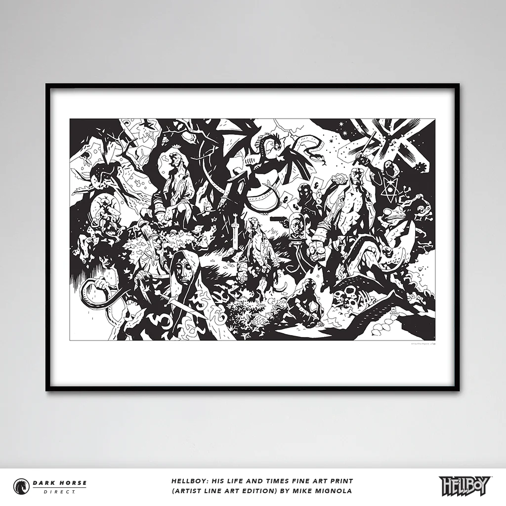 Hellboy: His Life and Times Fine Art Print (Artist Line Art Edition) - Image 2