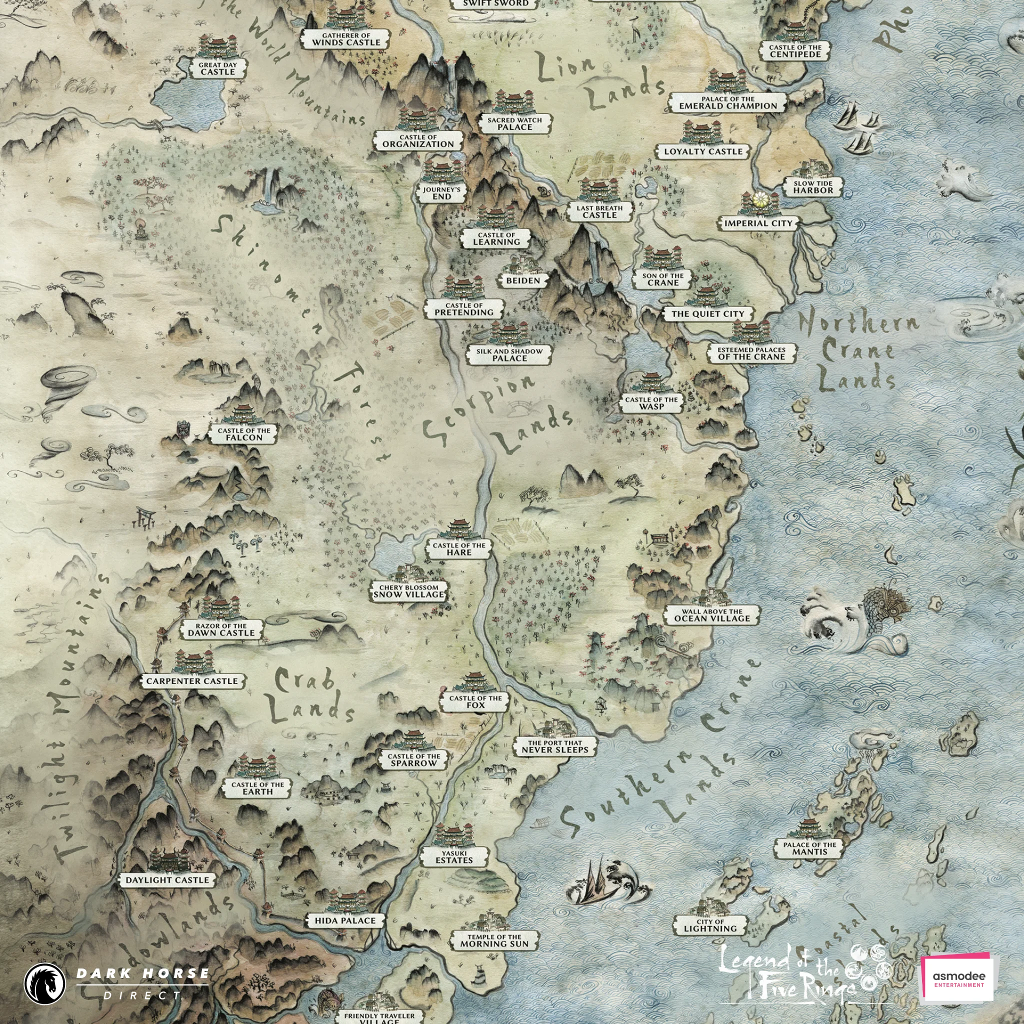 Legend of the Five Rings: Map of Rokugan Fine Art Print - Image 3