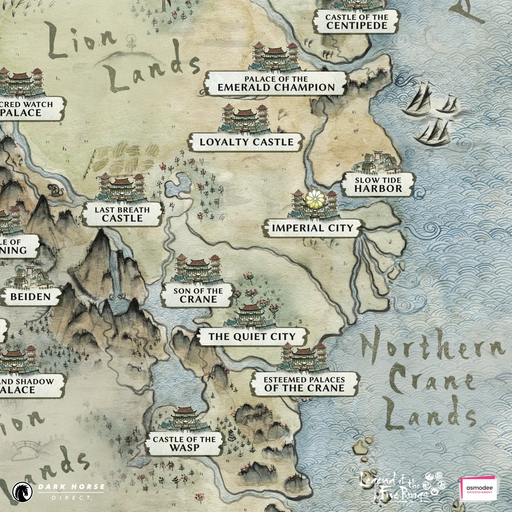 Legend of the Five Rings: Map of Rokugan Fine Art Print - Image 4
