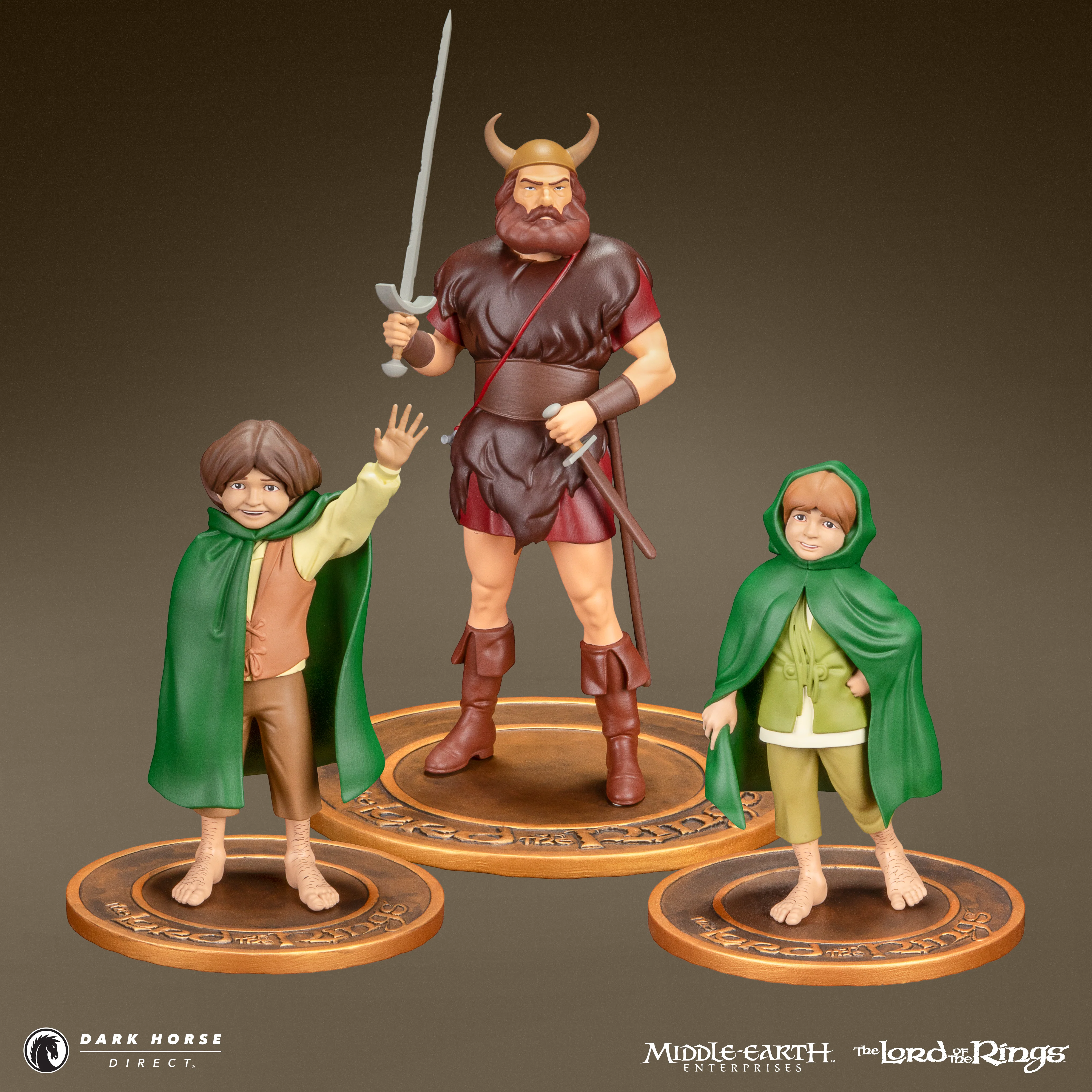 The Lord of the Rings™ Animated Film PVC Figure Set: Merry, Boromir, and Pippin - Image 3