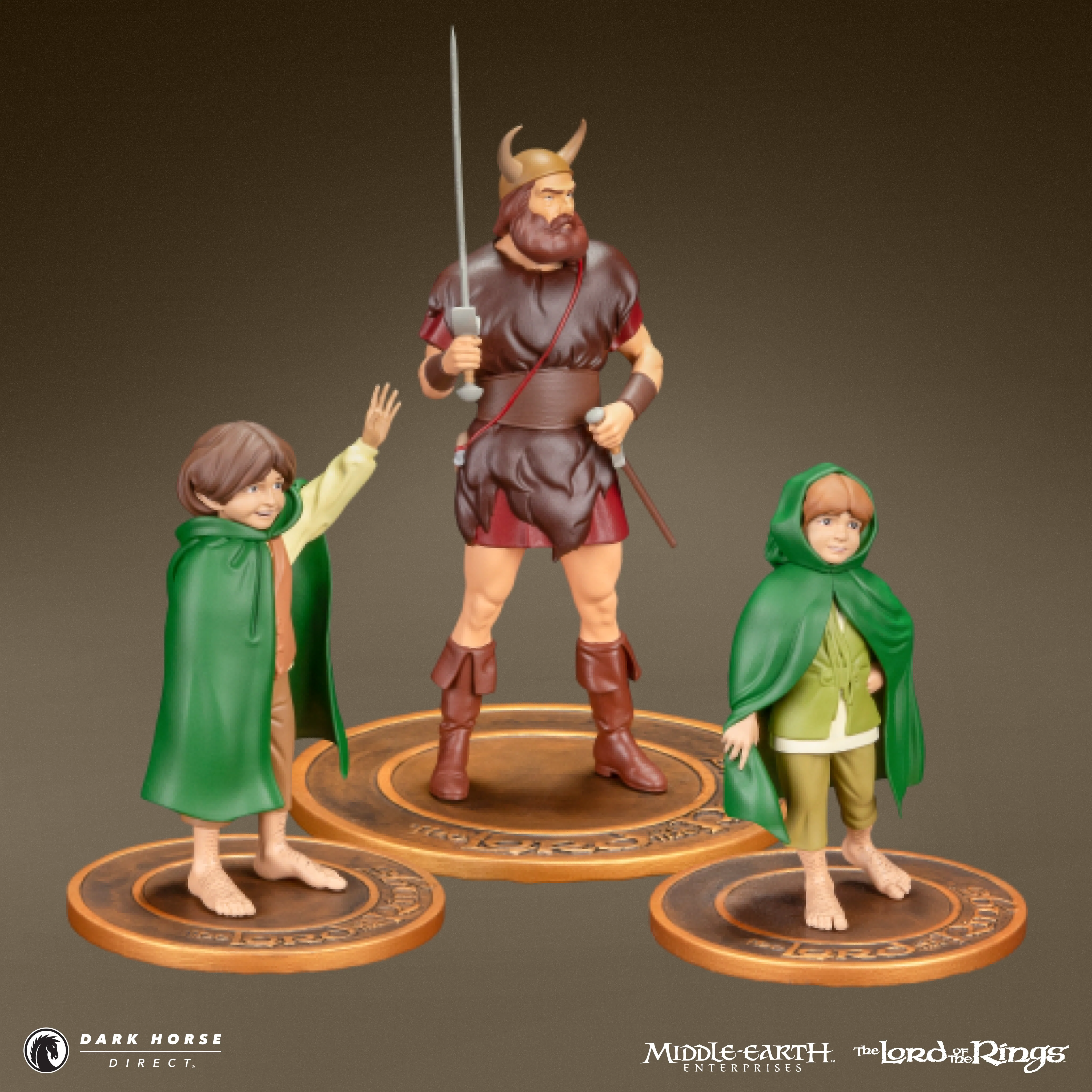 The Lord of the Rings™ Animated Film PVC Figure Set: Merry, Boromir, and Pippin - Image 8