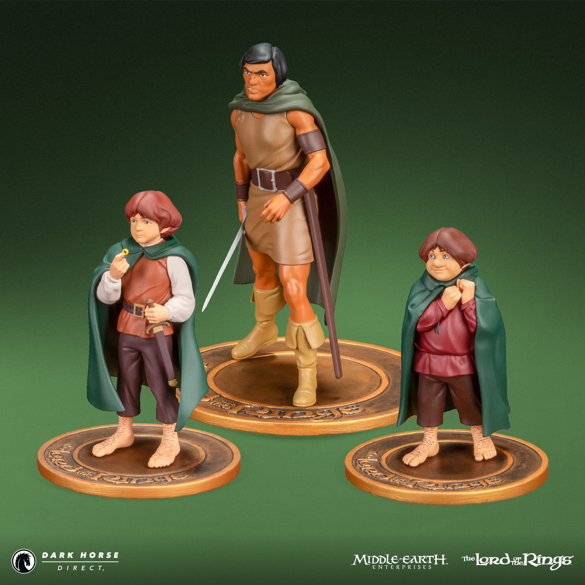 The Lord of the Rings™ Animated Film PVC Figure Set: Frodo, Aragorn, and Samwise - Image 4