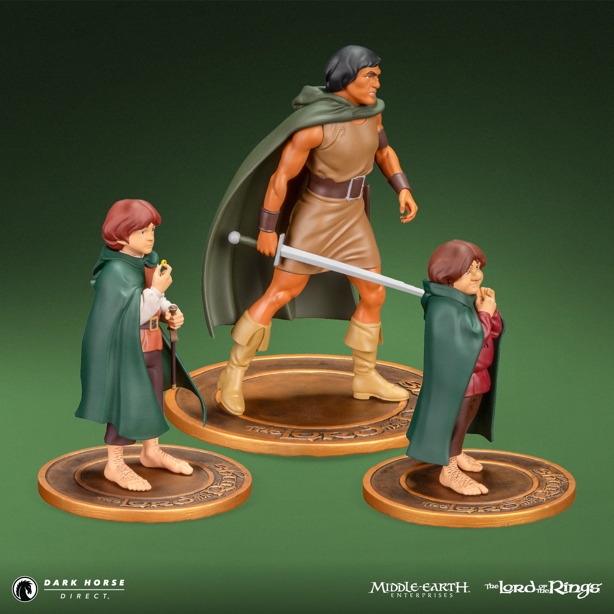 The Lord of the Rings™ Animated Film PVC Figure Set: Frodo, Aragorn, and Samwise - Image 8